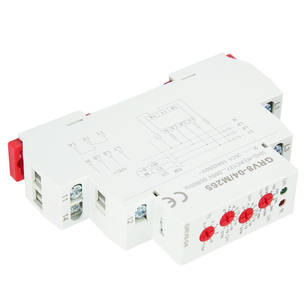 GRV8 04 3 Phase Voltage Monitoring Relay Phase Sequence Phase Failure Protection M265