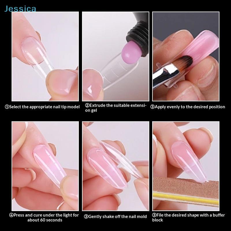 120Pcs Clear Crystal Nail Extension Forms - Acrylic Nail Extension Armor Tips For Salon Diy Manicure