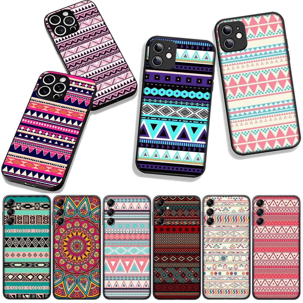Aztec Tribal Tribe Colorful Flower Phone Cover Case for Apple iPhone 17 16 11 Pro XS Max XR 6 7 8 Plus + 16E SE Casing