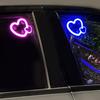 Universal Solar Car LED Window Decoration Lamp Dual Heart Neon Light Auto Interior Ambient Atmosphere Lamp Car Accessories