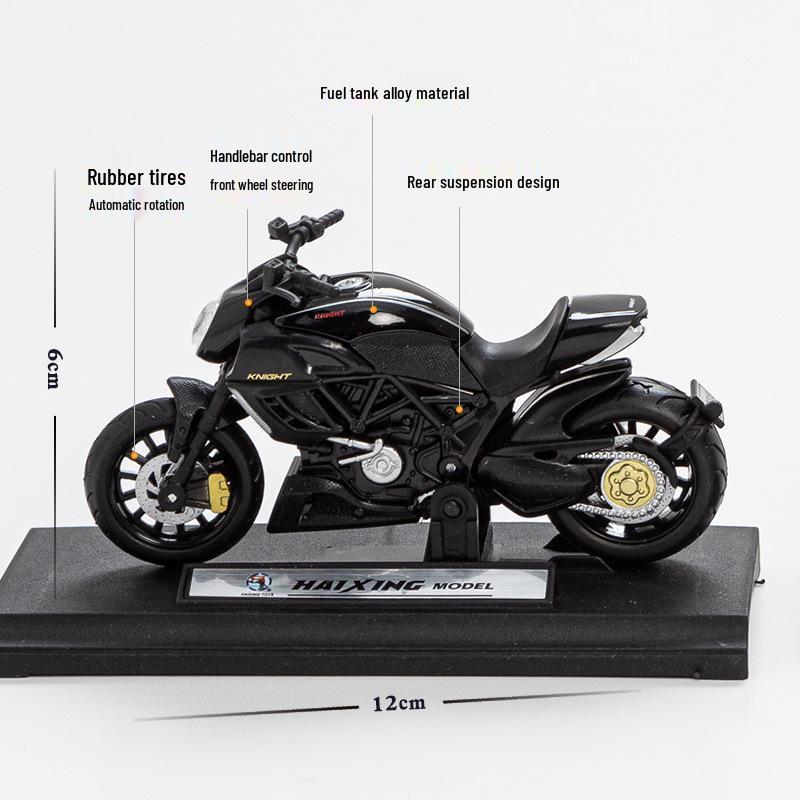 Cross 1:18 Alloy Pull-back Motorcycle Model Toy for Kids - Educational Ornament