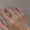 Korean Style Zircon Heart Ring: Exquisite Light Luxury Women's Design