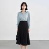 Women's Black Commuter A-Line Suit Skirt