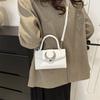 Chic Pu Crossbody Bag Stylish Vintage Small Square Handbag For Trendy Women