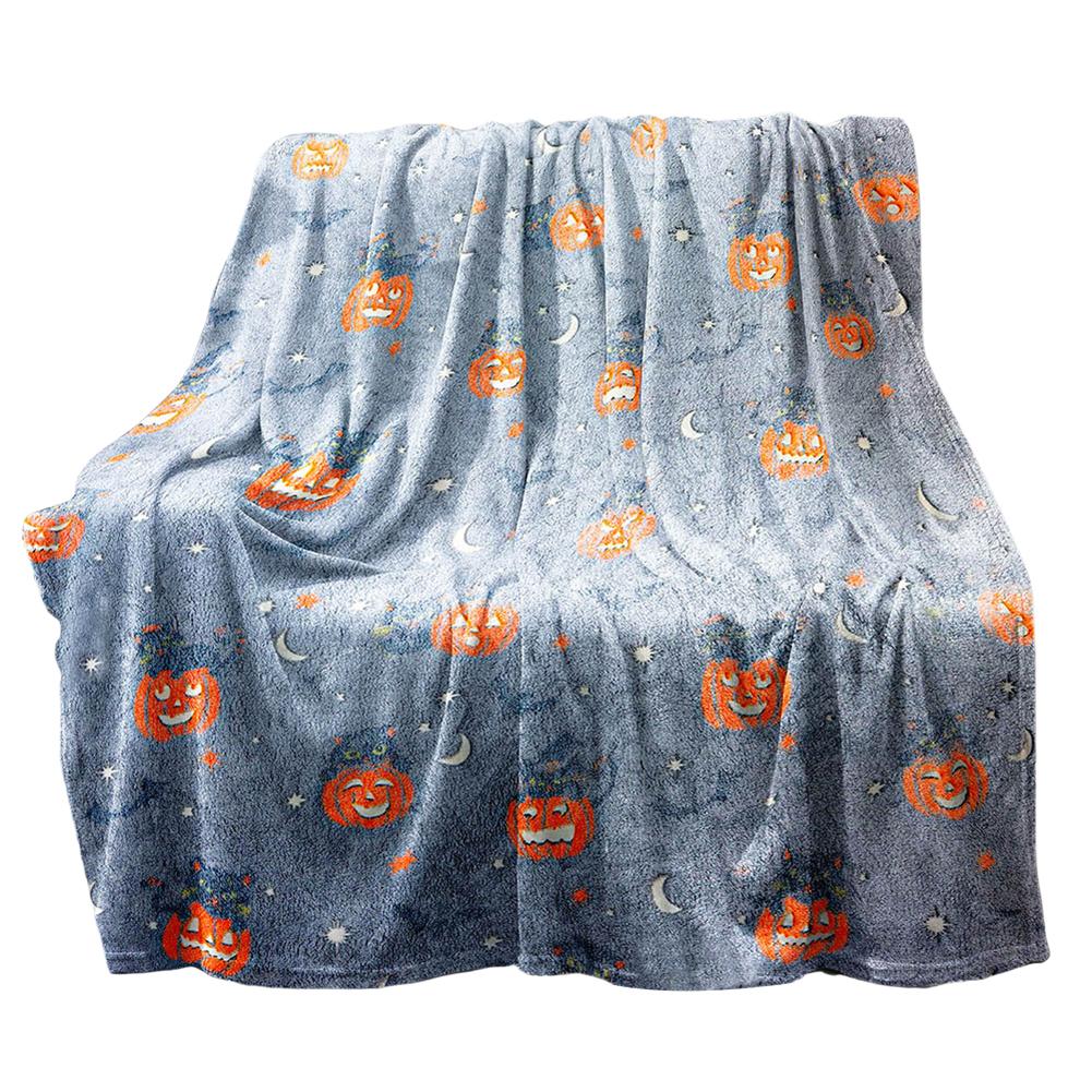 

Halloween Flannel Throw Blanket Ghost Bat & Pumpkin Blankets Halloween Nap Throw Blanket for Couch Sofa Bed Dormitory Xmas Gifts 130x150cm