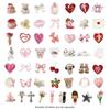 50PCS Pink Cute Girls Stickers Ins Style Coquette Cartoon Decoration DIY Skateboard Fridge Guitar Phone Wall Decals Toys