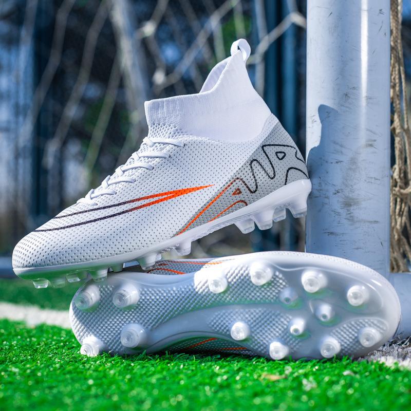 New student adult non-slip and breathable wear-resistant high-top football shoes professional game training light and breathable comfortable stickers