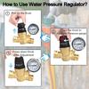 Water Pressure Regulator for RVs Campers Garden Handle Adjustable Universal Water Pressure Regulator Valves with Gauges