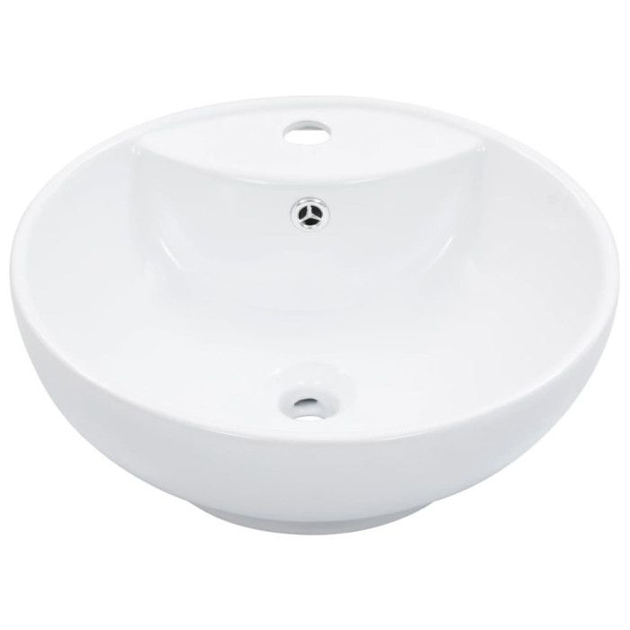 Round White Ceramic Sink - VIDAXL - Trendy and Contemporary Design - To Be Placed