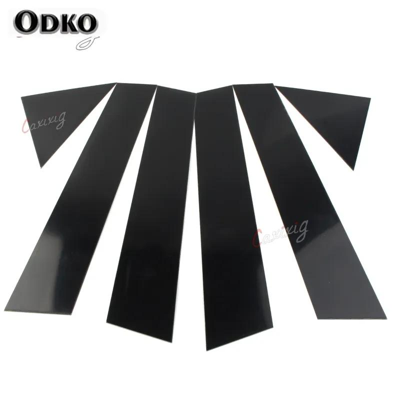 6pcs Car Door Trim Cover Kits Black Pillar Posts Sticker For Chrysler 300/300C 2005-2010 & For Dodge Magnum 2005 2006 2007 2008