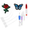 Punch Needle Set Embroidery Stitching Craft Tool TPR Handle DIY Sewing Threading Device