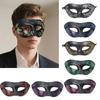 Venezianischer Stil Handbemalte Halbmaske für Kostümpartys Leichter, langlebiger Kunststoff Bequeme Passform Wiederverwendbares Rollenspiel-Accessoire