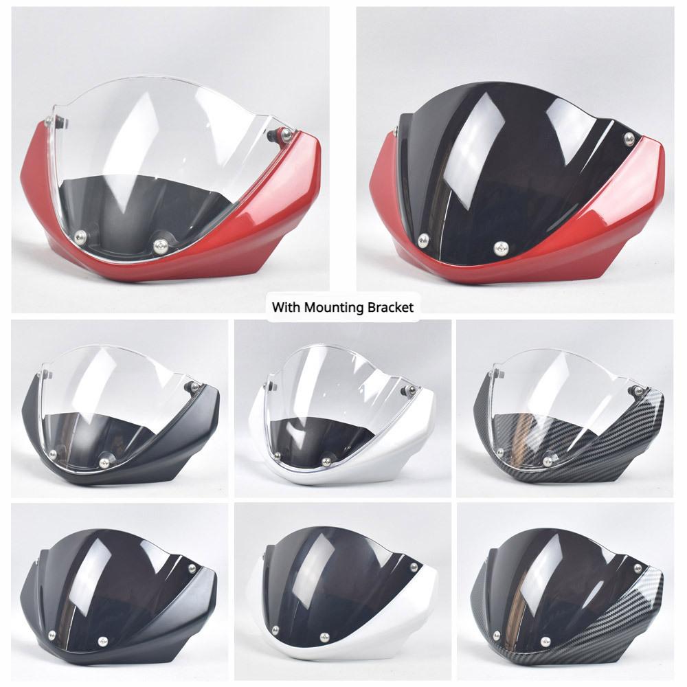 Motorcycle Sports Windshield Head Cover Windshield Deflector Visor for Ducati Monster 696 795 796 1100