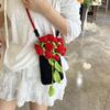 Unique Niche Knitted Bag Women's New Exquisite Versatile Messenger Bag Fashionable Mobile Phone Bag