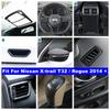 Auto Door Handle / Air AC Vent Outlet / Rearview Mirror Decor Accessories Cover Trim For Nissan X-trail T32 / Rogue 2014 -