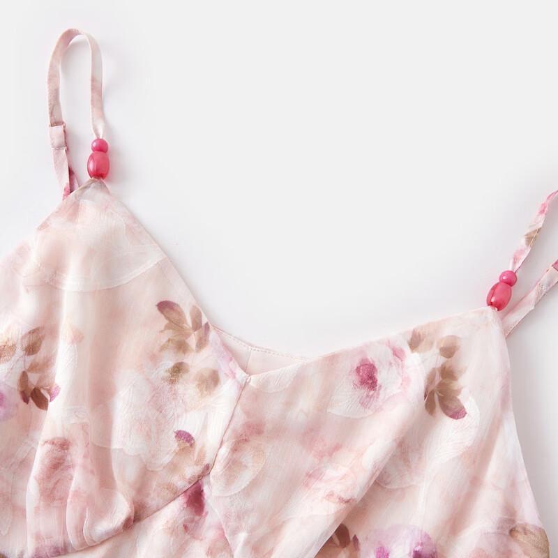 Qiusui Yiren Summer Floral Strappy A-Line Dress