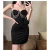 Sweet and Spicy Style Small Sexy Suspender Dress Slim Waist and Thin Backless Hip Wrap Party Dress Dress Summer New