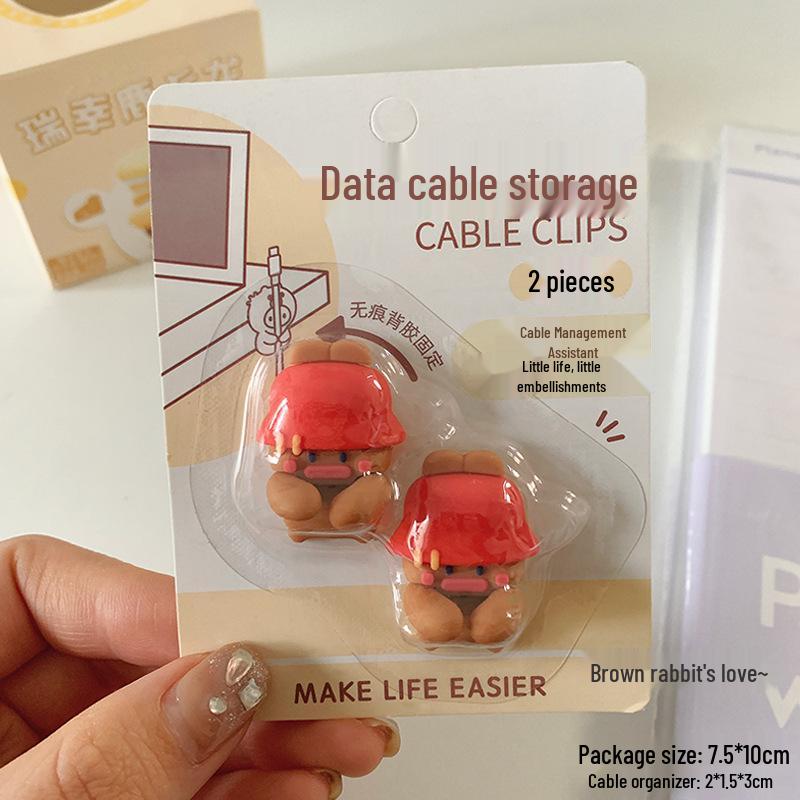 Desktop Cable Organizer: No-Trace, Punch-Free Clip for Mobile and Charging Cables