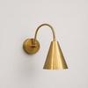 Handmade Mid Century Modern Brass Wall Sconce  Adjustable Reading Light Fixture