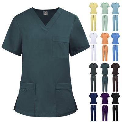 Unisex Medical Uniforms Men Women Nursing Clothes Beauty Costume Nurse Scrubs Sets Doctor Dentist Workwear Clinical Tops Pants