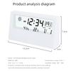 Multifunction LED Thermometer Thermo-Hygrometer Electronic Temperature Humidity Meter Weather Station for Home With Alarm Clock