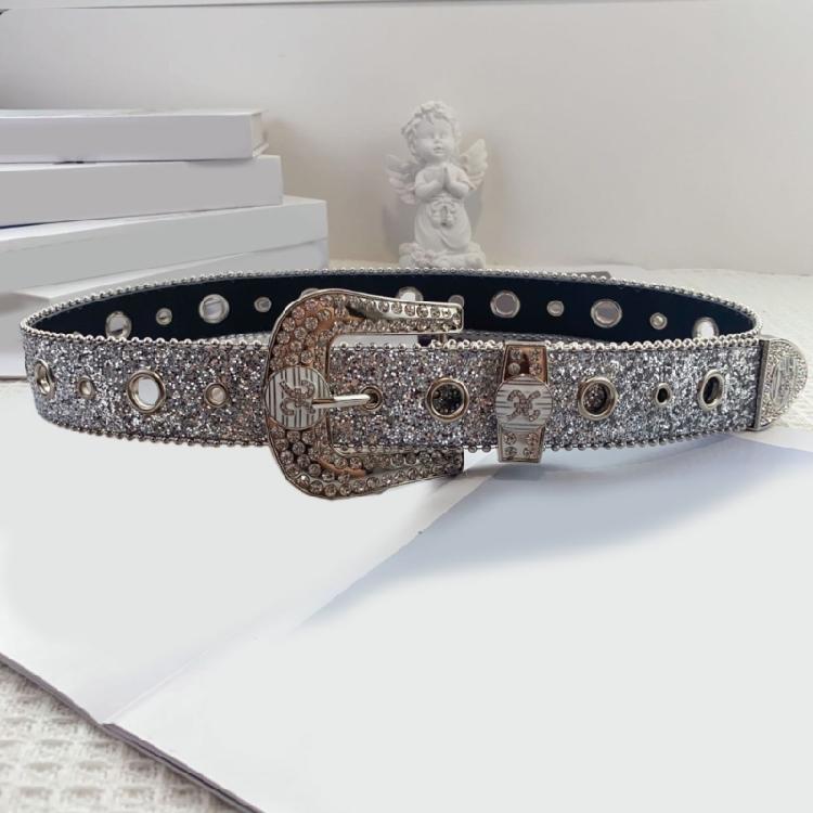 Sequined Belt for Women Fashion Waist Belt  Girl All Matching Belt for Teens Girl Western Vintage Belt Waistband