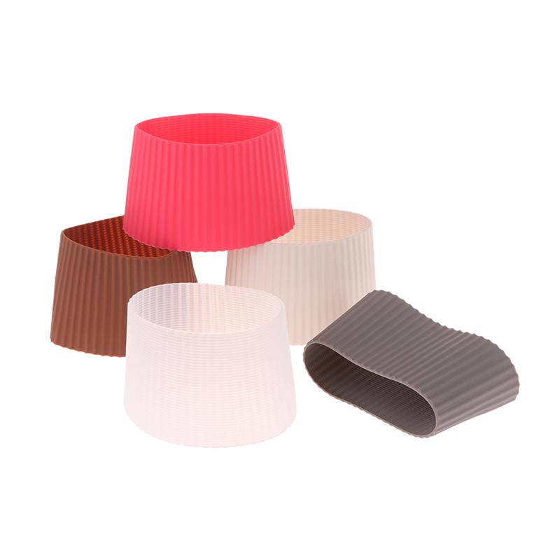 Silicone Anti Scalding Anti Slip Coffee Cup Cover Universal Tapered Thread Cup Sleeve Mug Ceramic Glass Cup Cover