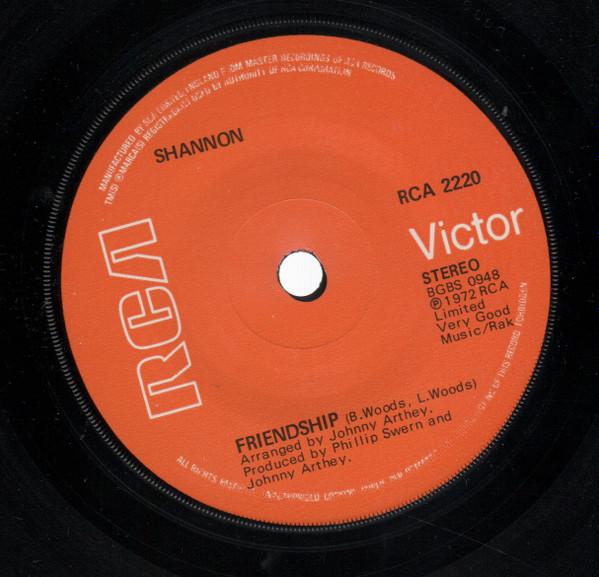 7inch Record SHANNON - Friendship RCA2220 RCA VICTOR UK Pop Used