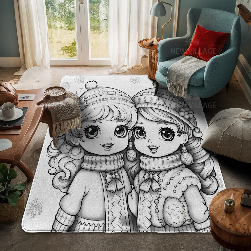 Koberec ke vchodu do domu Rohožka ke dveřím do domu Obývací pokoj Vana Koupelna Protiskluzové koberce s absorpcí vody vana Veselé Vánoce zima