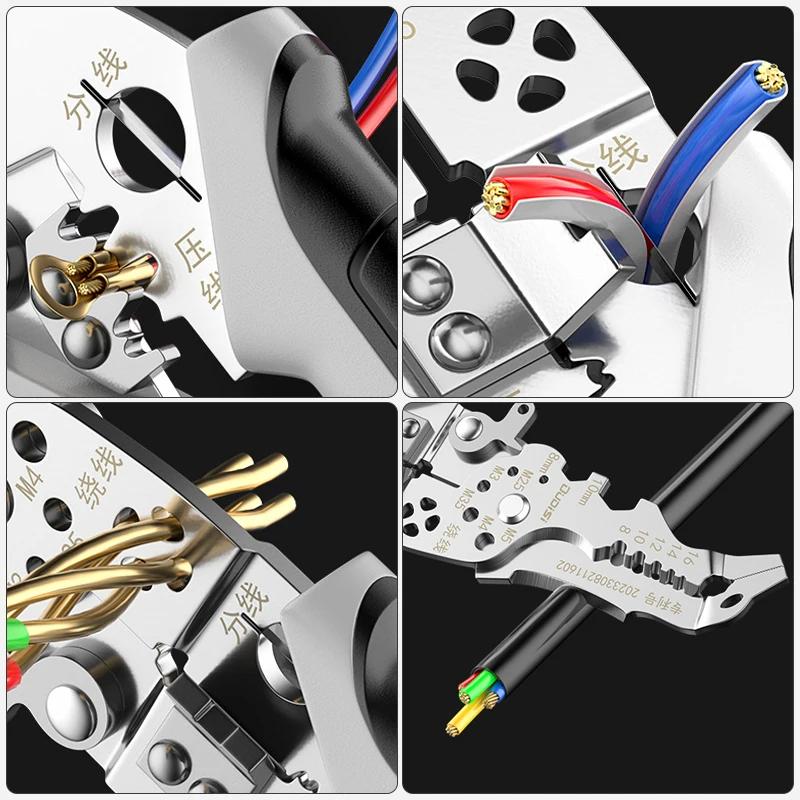 YLONDAO Wire Strippers Crimping Pliers Adjustable Automatic Wire Stripper Cutting Plier Terminal Crimping Wire Repair Tools