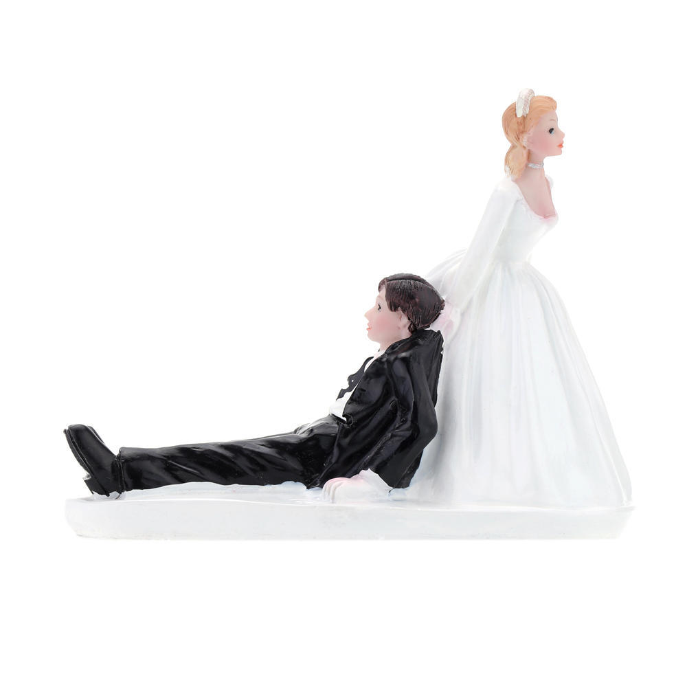 High Quality Synthetic Resin & Groom Wedding Cake Topper Romantic Wedding Party Decoration Adorable Figurine Craft Gift