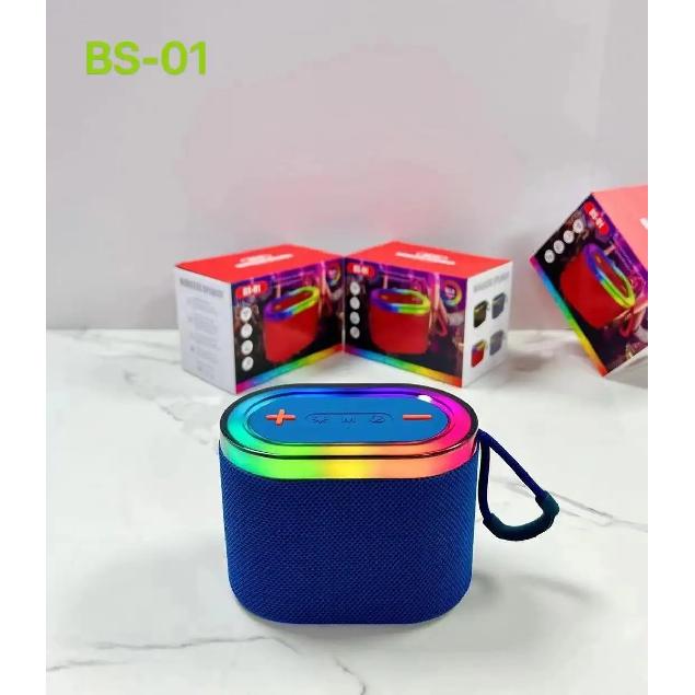 Wireless Portable Bluetooth Speakers with for USB AUX TF Card Player 5W Output RGB Colorful Light Fabrics Sound Box