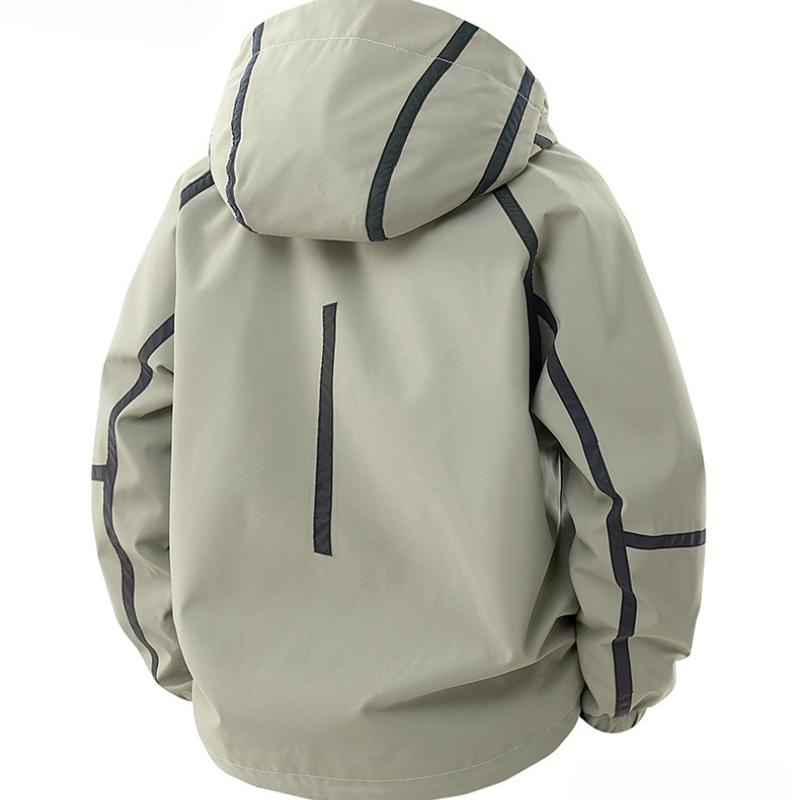 Spring And Autumn Outdoor Hooded Windbreaker Climbing Jacket  Coat Waterproof Windproo Couples Sportswear