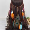 Halloween costume Indian headdress, Bohemian feather headband, ethnic style headwear accessories