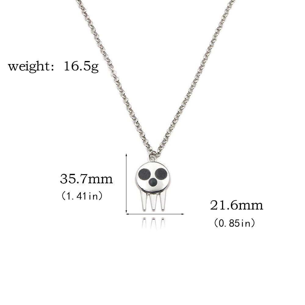 Anime Soul Eater Halskette Totenkopf Metall Anhänger Abzeichen Cosplay Requisiten Für Frauen Männer Fans Schmuck Zubehör Anhänger Geschenke