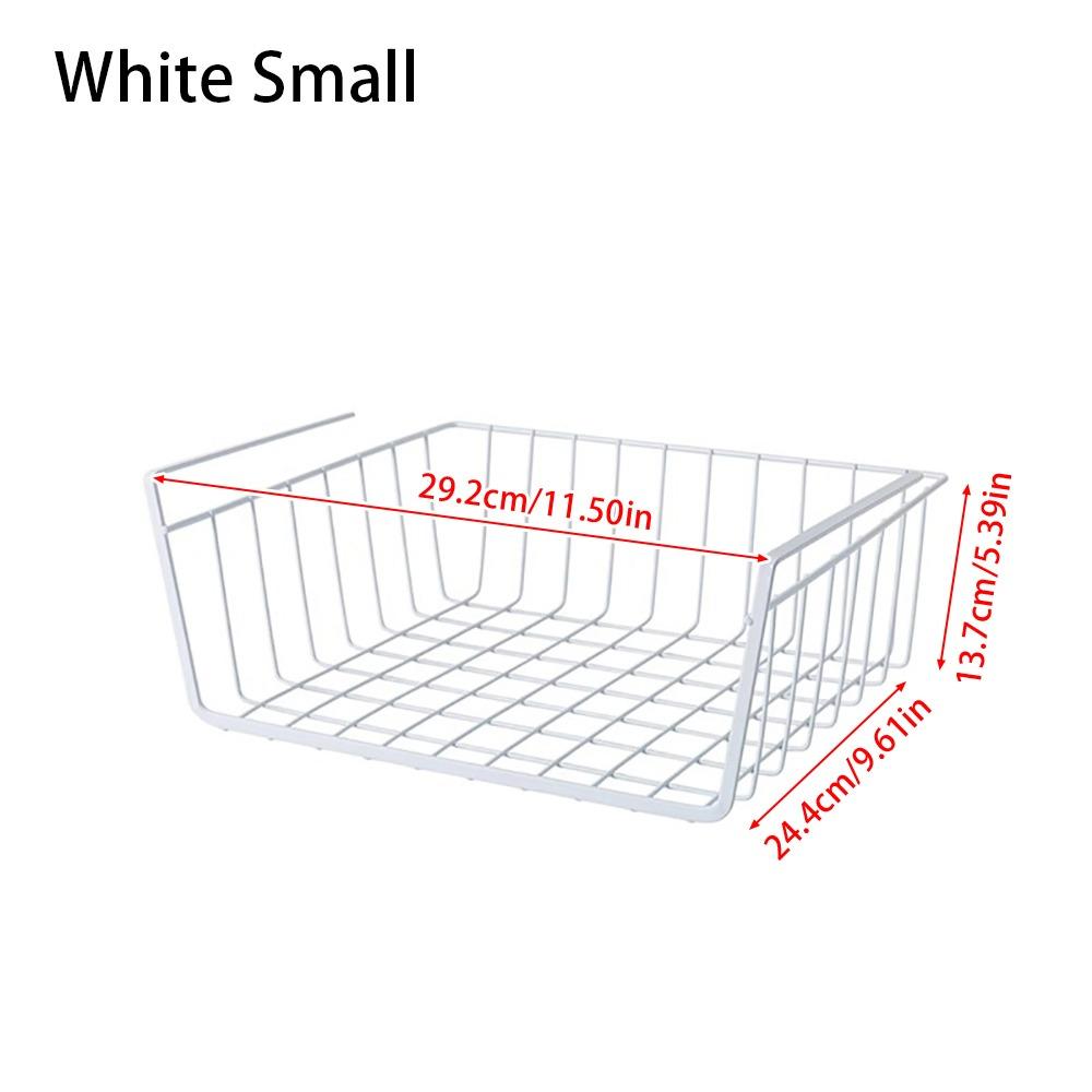 

1 шт. подстольный шкаф для хранения вещей, маленькая/большая подвесная сетчатая корзина, новая кухонная полка-органайзер White Small