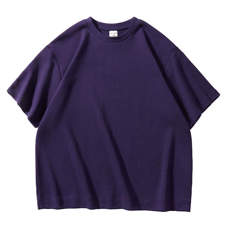 AG 300g Oversized Casual Drop Shoulder Heavyweight Custom Logo Short Sleeve Crew Neck Solid T-shirt
