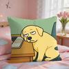 Hard Work Animal Cute Cushion Cover Silky Short Plush Invisible Zipper Dustproof Sofa Pillow Case For Home Decor