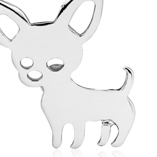 Stylowe kobiece kolczyki Urocze drążone elementy ze stali nierdzewnej