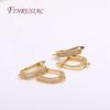 18K Real Gold Plated Anti-Allergy Classic Zircon Earrings Hook Clasps For Women DIY Earrings Jewelry Making Material