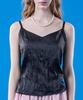 KOLEAT Chiffon Cooling Inner V-Neck Marmont Bustier Strappy Top [Black]