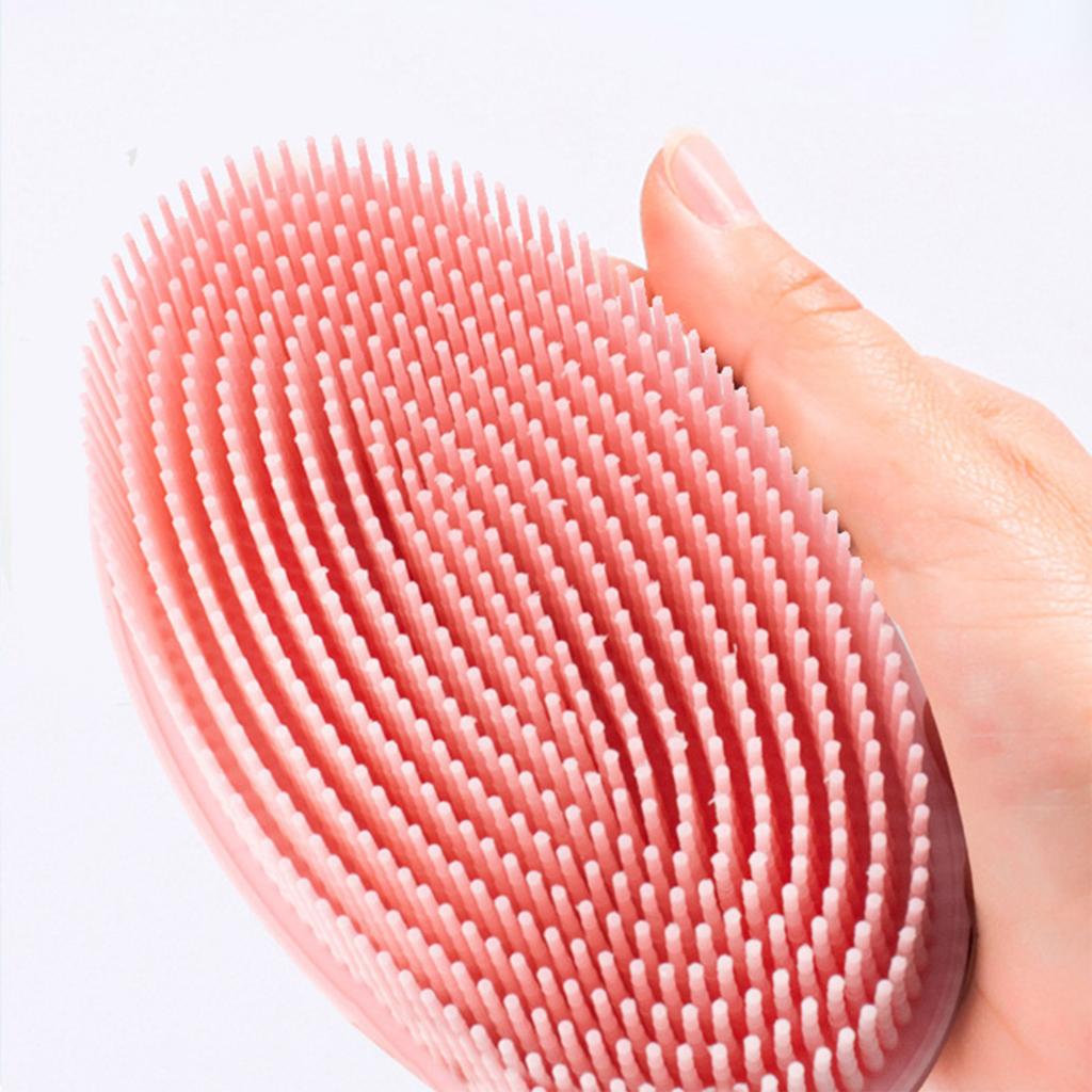 [2-in-1 silicone bath brush] Baby-grade skin-friendly material full body cleansing massage brush