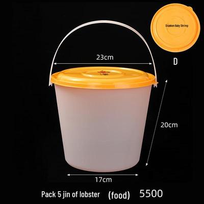 Seau Rond en Plastique Jetable à Emporter
