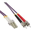 Câble Fibre Optique Duplex InLine®, LC/ST, 50/125µm, OM4, 2m
