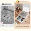 2-Layer Women's Jewelry Case Dust-proof Jewelry Storing Organizer Jewelry Box with Mirror  Rings