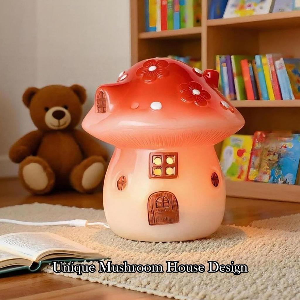 Mushroom Night Light Mushroom Night Lamp For Kids Creative Light For Kids Room Table Desk Dorm Bedroom Nursery Home Reading