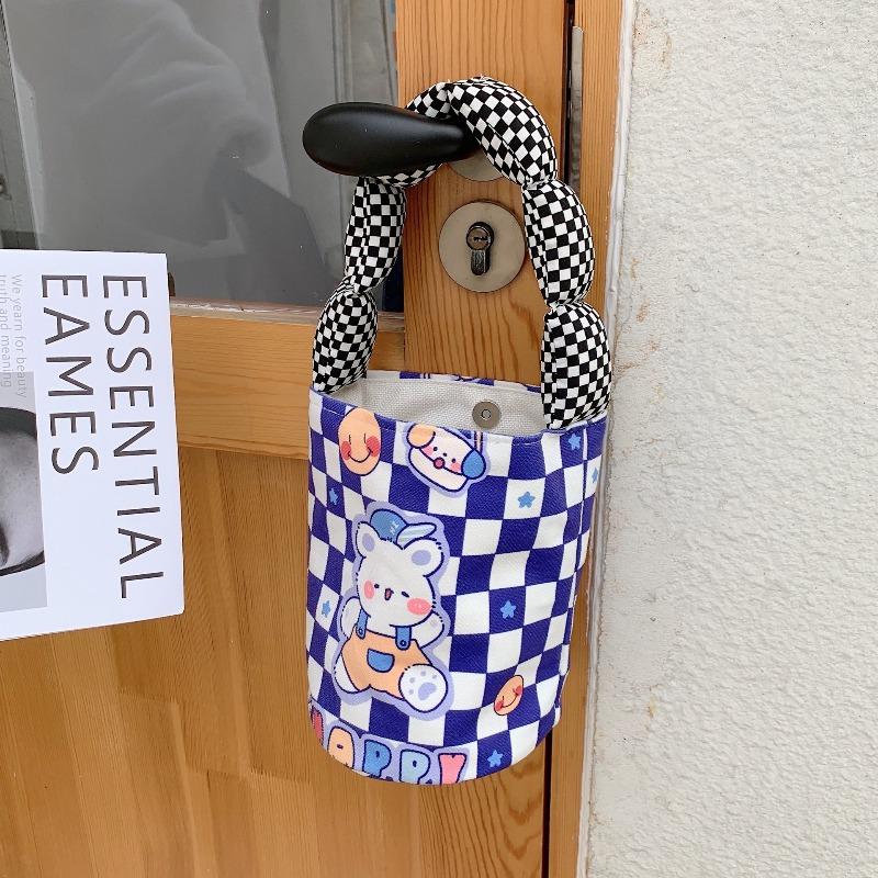 

11 Cotton-filled shoulder straps Bucket bag Women s Bento Cute Printed Student Handbag Portable