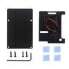 Passive Cooling Metal Case for Raspberry Pi 3B & 4, Aluminum Alloy Replacement Enclosure with Copper Heat Sink Compatibility