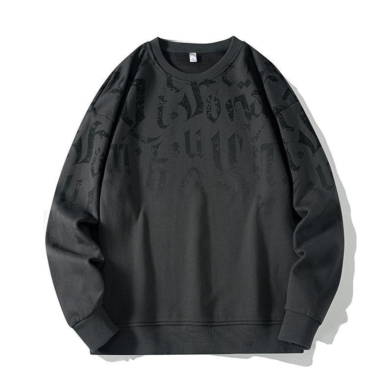 Spring and Autumn Loose Sweater Men Plus Size Round Neck Casual Men's Long Sleeve Sweater