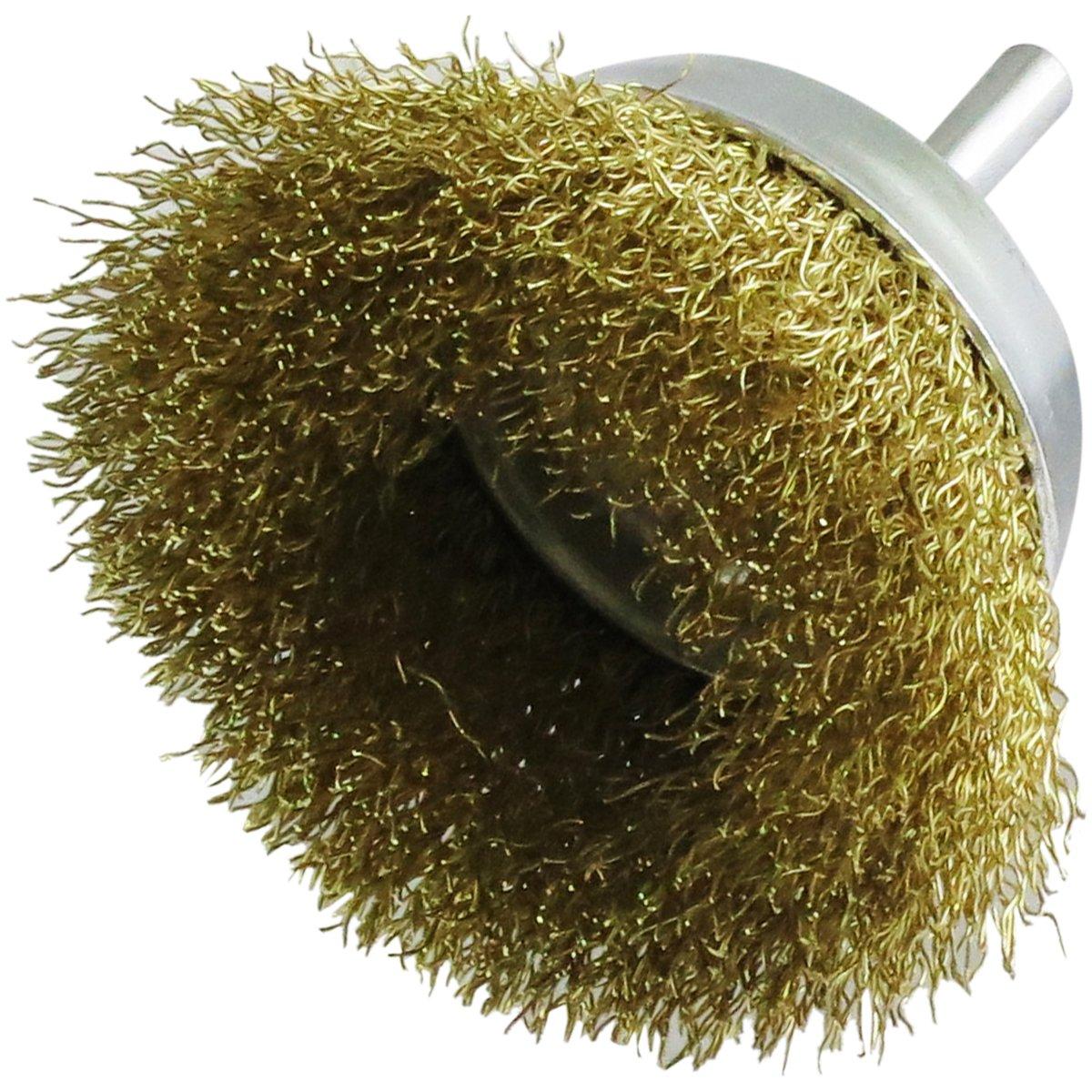 

Yanase Cup Brush with Shaft Brass Wire CS65 [6mm Shaft] 65mm